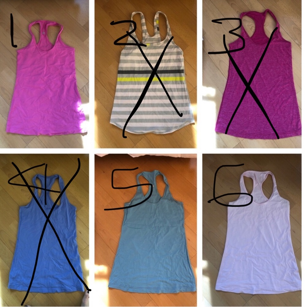 Lululemon cool racerback tanks $13/top
